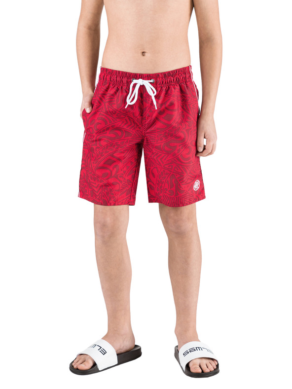 Sam 73 Piros fiú mintás fürdőruha SAM 73