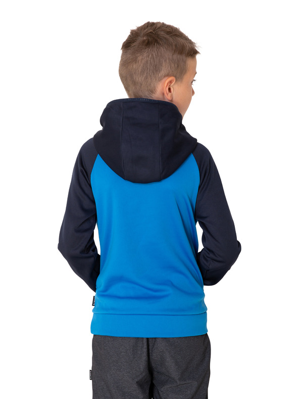 Sam 73 Fekete és kék fiú nyomtatott kapucnis pulóver SAM 73 Ian