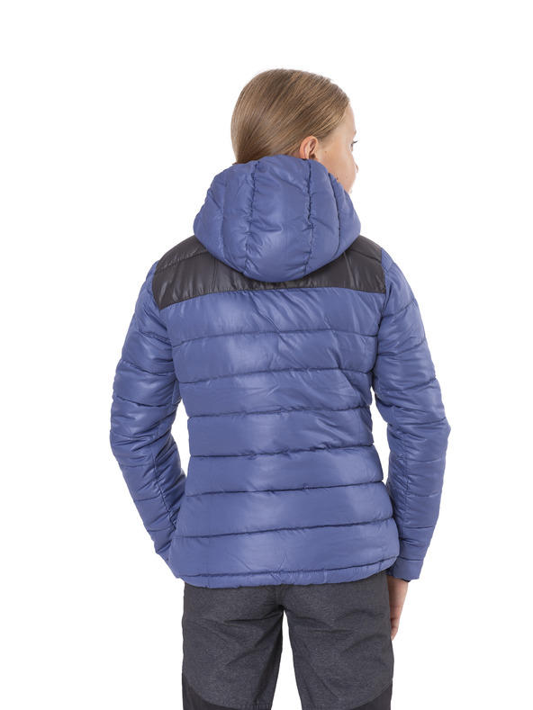 Sam 73 Fekete és kék színű, steppelt télikabát lányoknak kapucnival SAM 73 Eloise