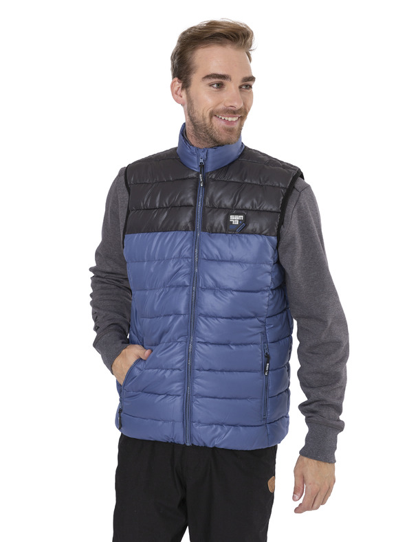 Sam 73 Fekete és kék férfi steppelt mellény SAM 73 Donald