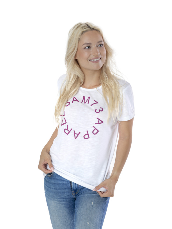 Sam 73 Fehér női nyomtatott póló SAM 73 Arias