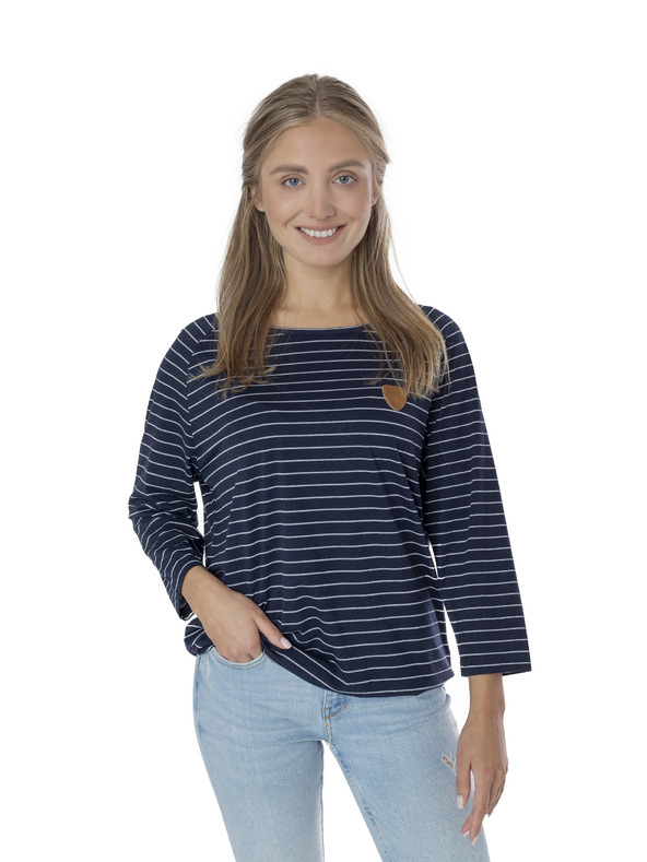 Sam 73 Sötétkék női csíkos póló SAM 73