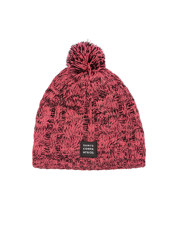 Sam 73 Fekete és rózsaszínű lány téli sapka brindle pomponnal Sam 73 Gloria Gloria