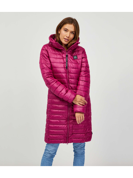 Sam 73 Sötét rózsaszín női steppelt kabát Sam 73