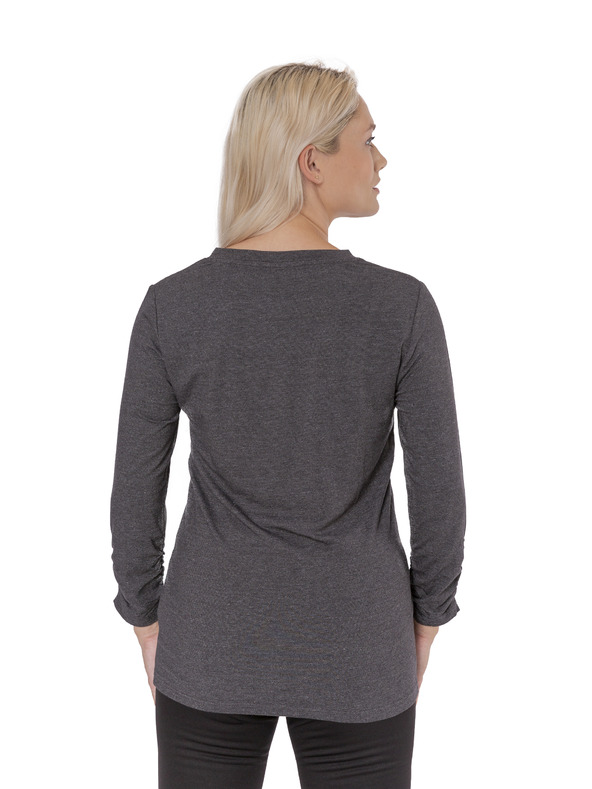 Sam 73 Sötétszürke csíkos női póló SAM 73