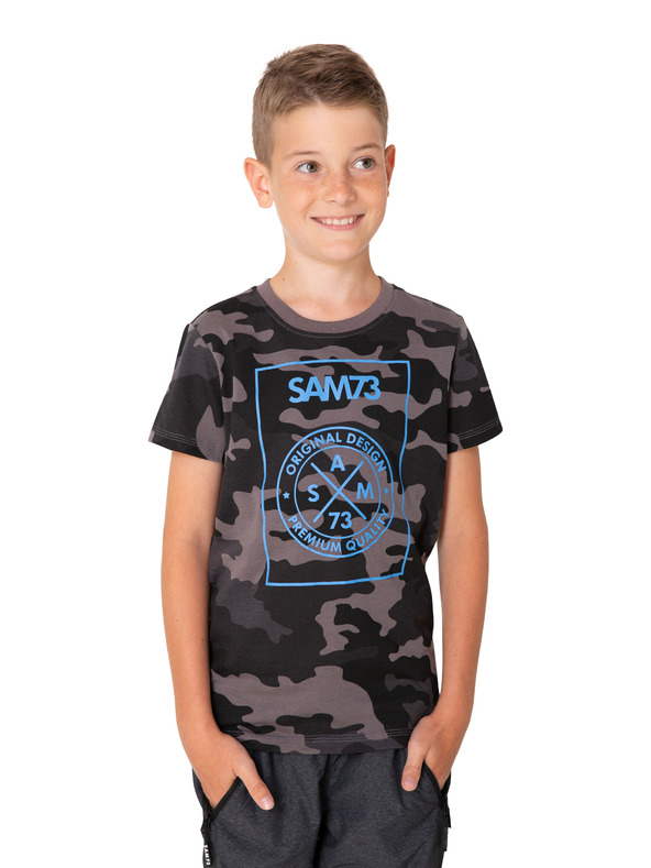 Sam 73 Szürke fiú kamuflázs póló SAM 73