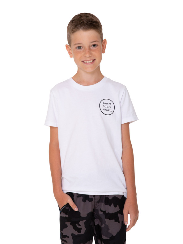 Sam 73 Fehér fiú nyomtatott póló SAM 73