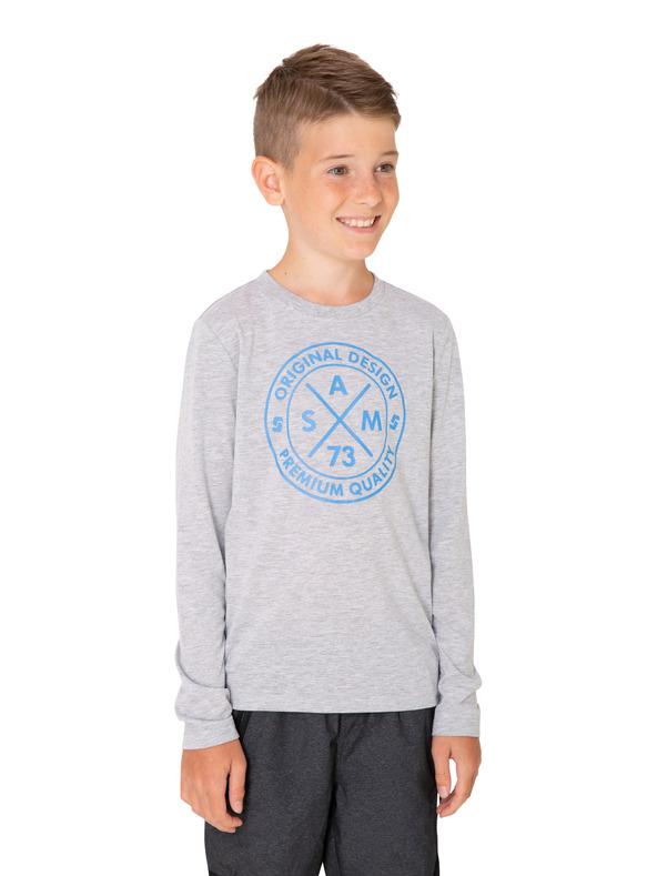 Sam 73 Világosszürke fiú póló SAM 73 nyomtatással