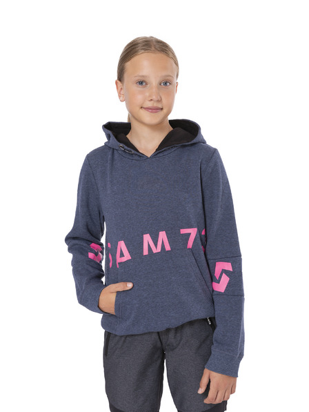 Sam 73 Sötétkék színű, nyomtatott lány pulóver SAM 73