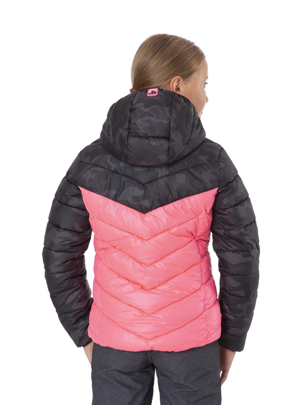 Sam 73 Fekete-rózsaszínű, steppelt téli lánykabát SAM 73 Terri