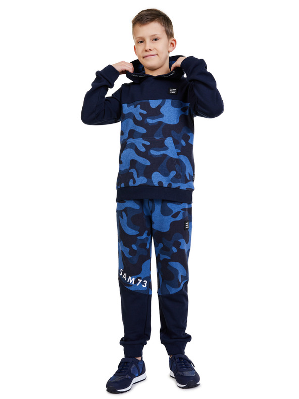 Sam 73 Sötétkék fiú mintás melegítőnadrág SAM 73 Conrad