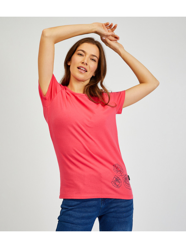 Sam 73 Sötét rózsaszín női póló SAM 73 Bethany