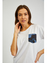 Sam 73 Fehér női póló zsebbel SAM 73 Marie