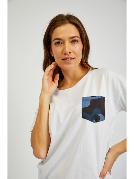 Sam 73 Fehér női póló zsebbel SAM 73 Marie