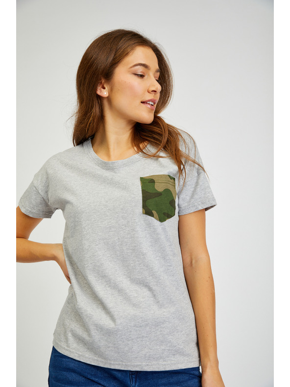 Sam 73 Szürke női póló zsebbel SAM 73 Marie