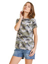 Sam 73 Zöld és szürke női mintás póló SAM 73 Nora