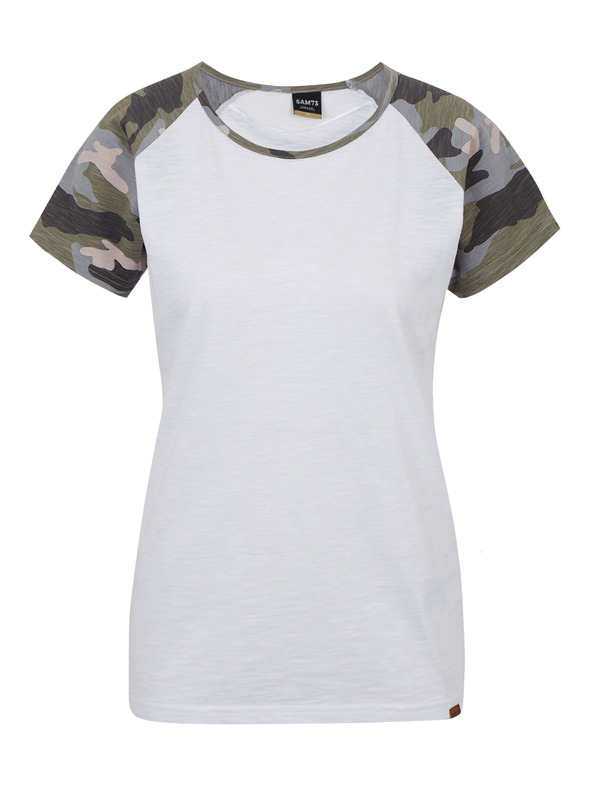 Sam 73 Fehér női mintás póló SAM 73 Rose