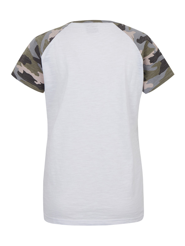 Sam 73 Fehér női mintás póló SAM 73 Rose