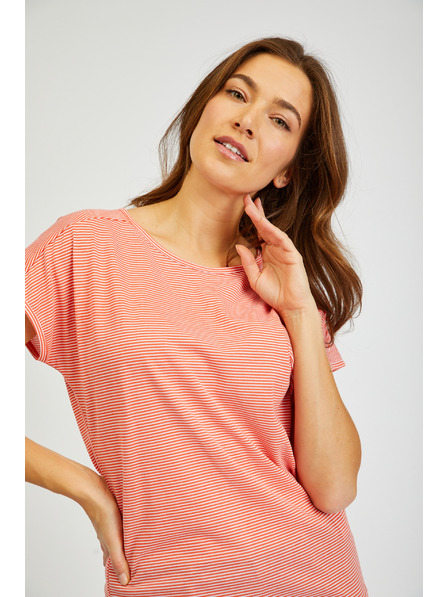 Sam 73 Narancssárga női csíkos basic póló SAM 73 Celeste