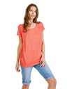 Sam 73 Korallszínű női mintás póló SAM 73 Cindy