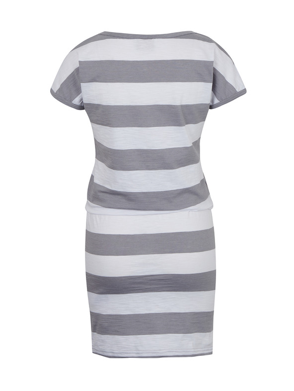 Sam 73 Fehér és szürke női csíkos rövid ruha SAM 73 Matilda