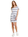 Sam 73 Fehér és szürke női csíkos rövid ruha SAM 73 Matilda