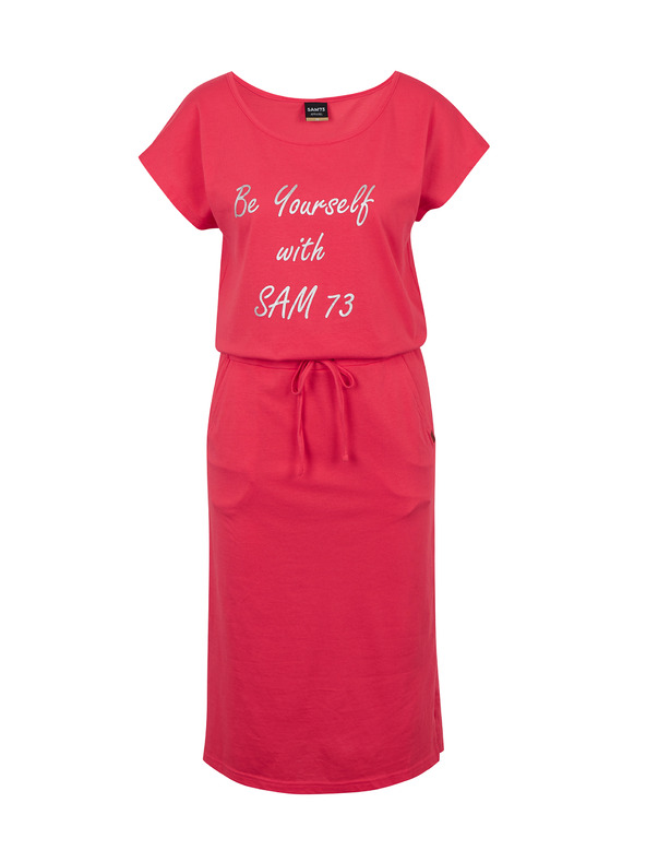 Sam 73 Sötét rózsaszín női midi ruha SAM 73 Natalie