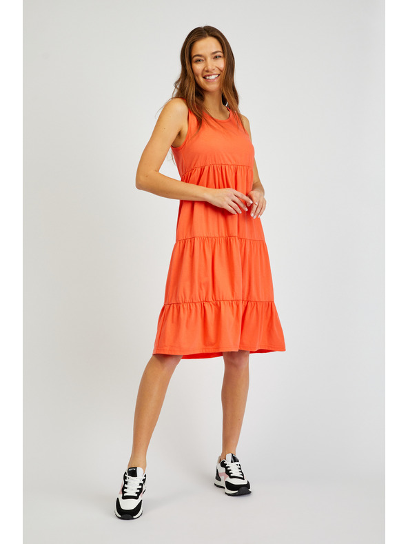 Sam 73 Narancssárga női nyári fodros ruha SAM 73 Chantal