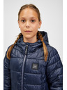 Sam 73 Sötétkék gyermek steppelt kabát kapucnival SAM 73 Nadine