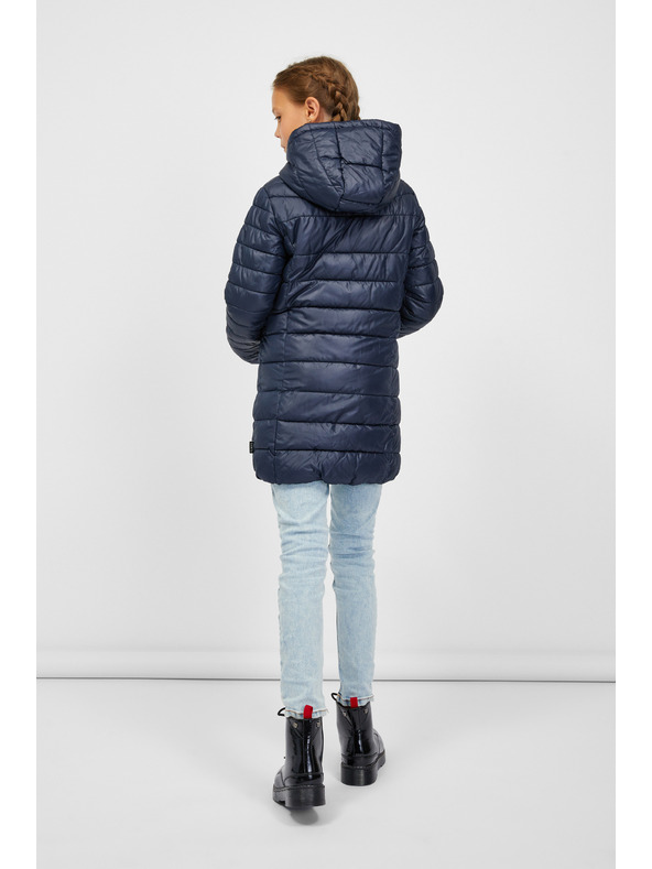 Sam 73 Sötétkék gyermek steppelt kabát kapucnival SAM 73 Nadine