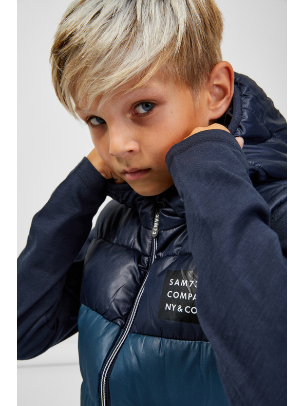 Sam 73 Sötétkék gyerek steppelt kapucnis mellény SAM 73 Jifunza