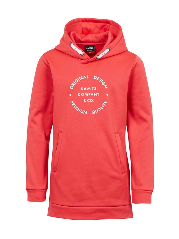 Sam 73 Sötét rózsaszínű, bővített kapucnis lány pulóver SAM 73 Sabina