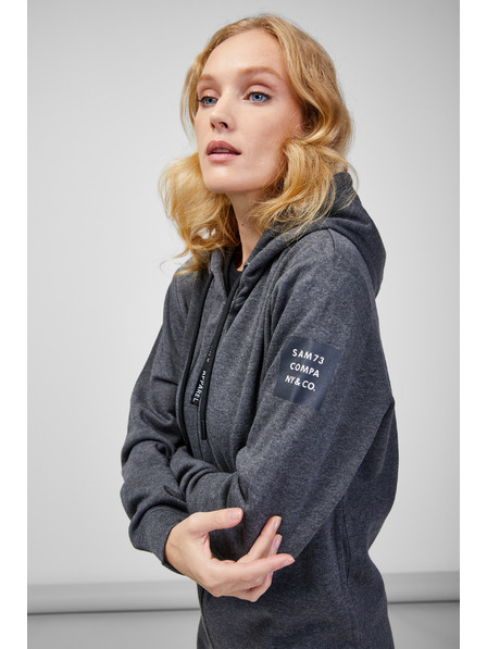 Sam 73 Szürke női szürke női kapucnis cipzáras kapucnis pulóver SAM 73 Drusilia