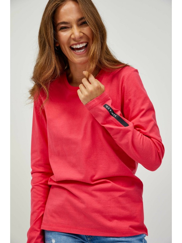 Sam 73 Sötét rózsaszín női hosszú ujjú póló SAM 73 Sariol