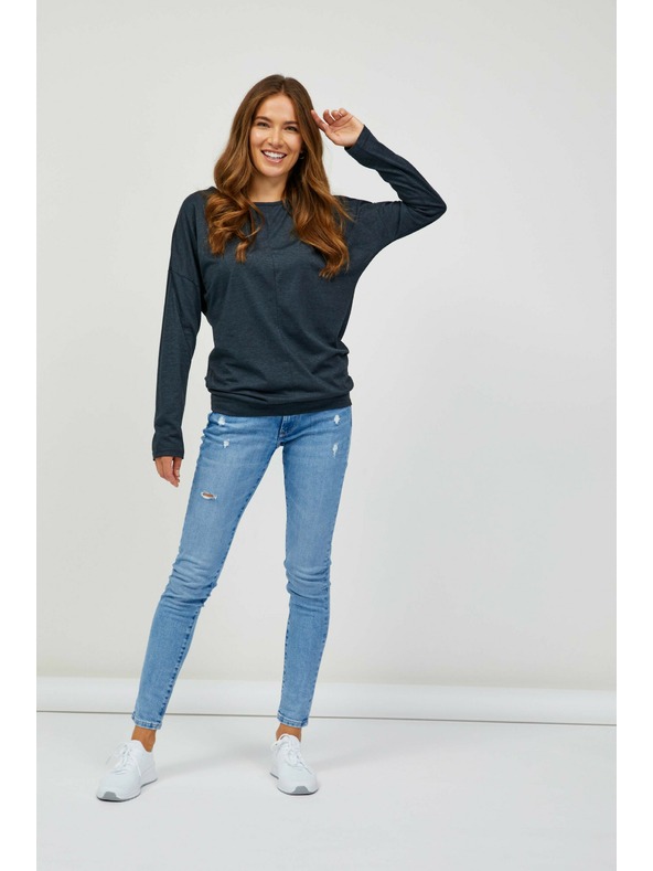 Sam 73 Fekete női alap hosszú ujjú póló SAM 73 Azuka