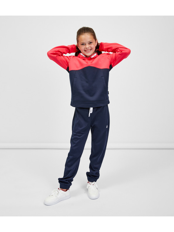 Sam 73 Kék és rózsaszín lány kapucnis pulóver SAM 73 Gersemi