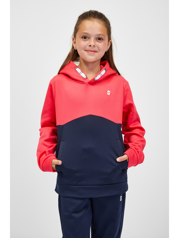 Sam 73 Kék és rózsaszín lány kapucnis pulóver SAM 73 Gersemi