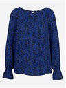 Orsay ORSAY fekete-kék virágmintás női blúz