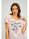 Sam 73 Világos rózsaszín női nyomtatott póló SAM73 Circinus