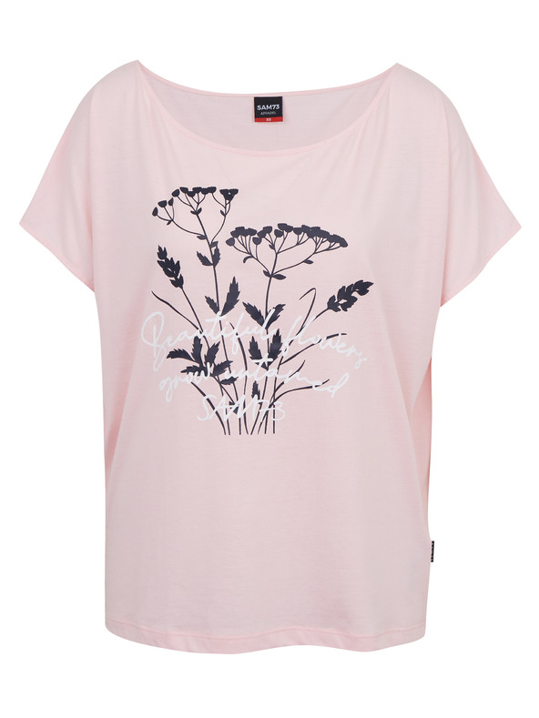 Sam 73 Világos rózsaszín női nyomtatott póló SAM73 Circinus