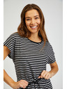 Sam 73 Fehér és fekete női csíkos ruha SAM73 Sagitta
