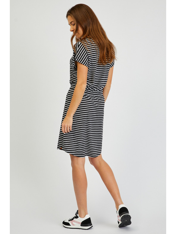 Sam 73 Fehér és fekete női csíkos ruha SAM73 Sagitta