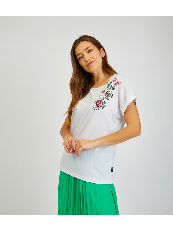 Sam 73 Fehér női nyomtatott póló SAM73 Bootes