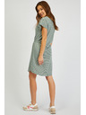 Sam 73 Fehér és zöld női csíkos ruha nyakkendővel SAM73 Sagitta