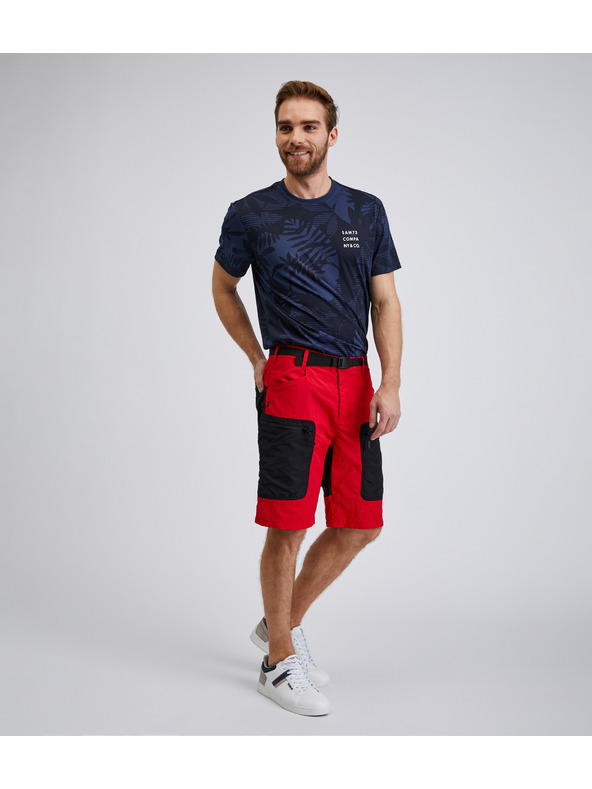 Sam 73 Fekete és piros férfi rövidnadrág SAM73 Andalusit