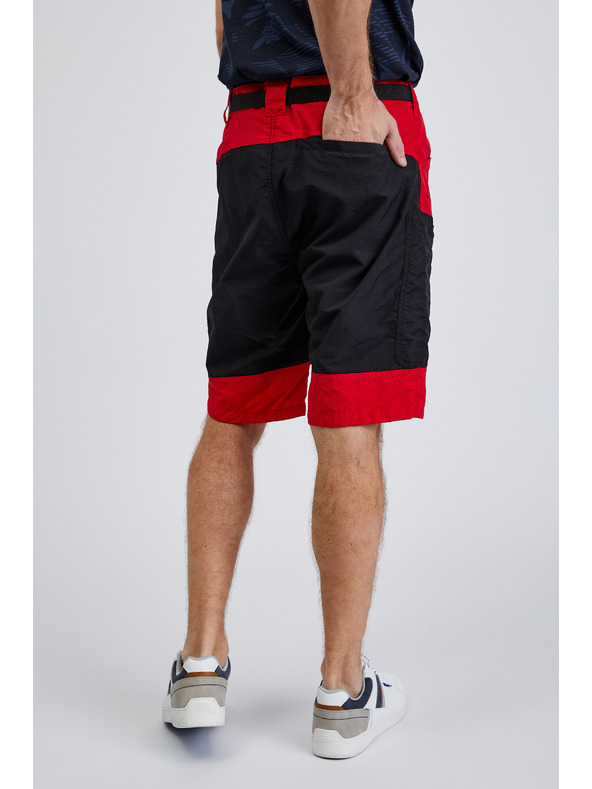 Sam 73 Fekete és piros férfi rövidnadrág SAM73 Andalusit