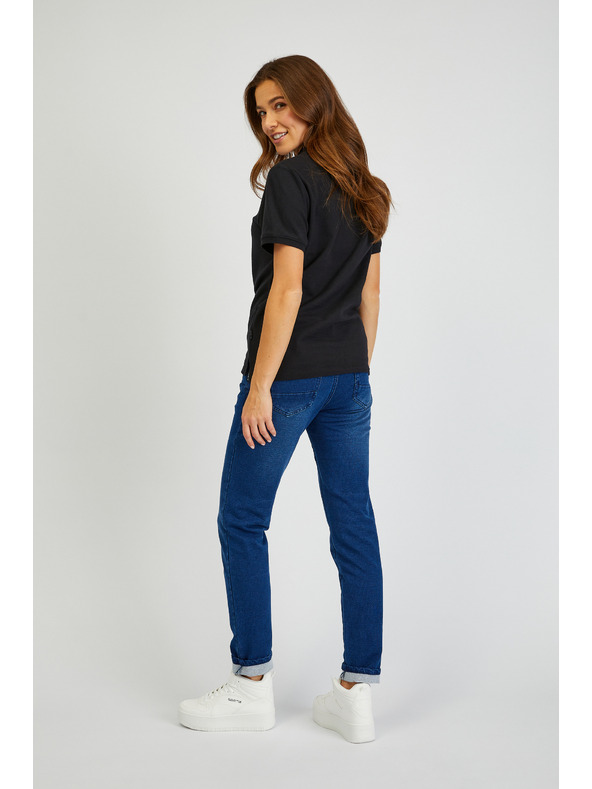 Sam 73 Fekete női pamut póló póló SAM73 Hydra