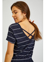 Sam 73 Sötétkék női csíkos ruha SAM73 Columba