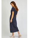 Sam 73 Sötétkék női csíkos ruha SAM73 Columba