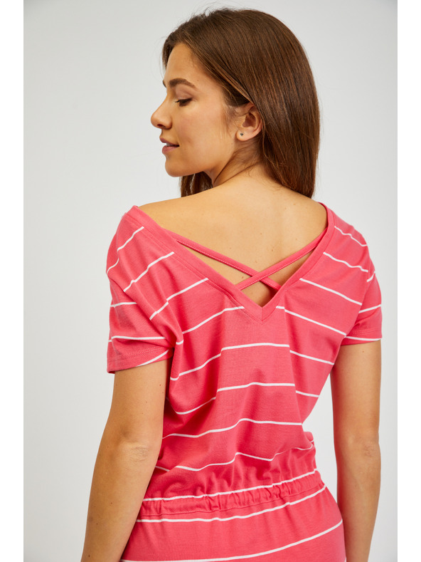 Sam 73 Piros női csíkos ruha SAM73 Columba